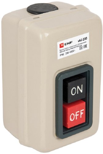 Выключатель кнопочный с блокировкой EKF PROxima ВКИ-230 16А 3P IP40 фото Выключатель кнопочный с блокировкой EKF PROxima ВКИ-230 16А 3P IP40 картинка